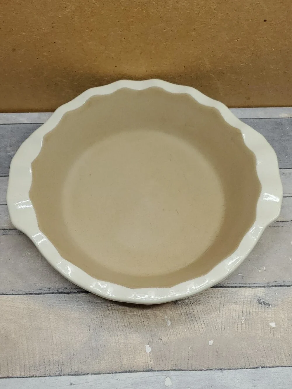 Pampered Chef Pie Plate Pan 9 Inch Fluted Deep Dish Stoneware 1000